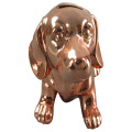 Überzug Copper Dog Form Keramik Piggy Bank für Home Decoration